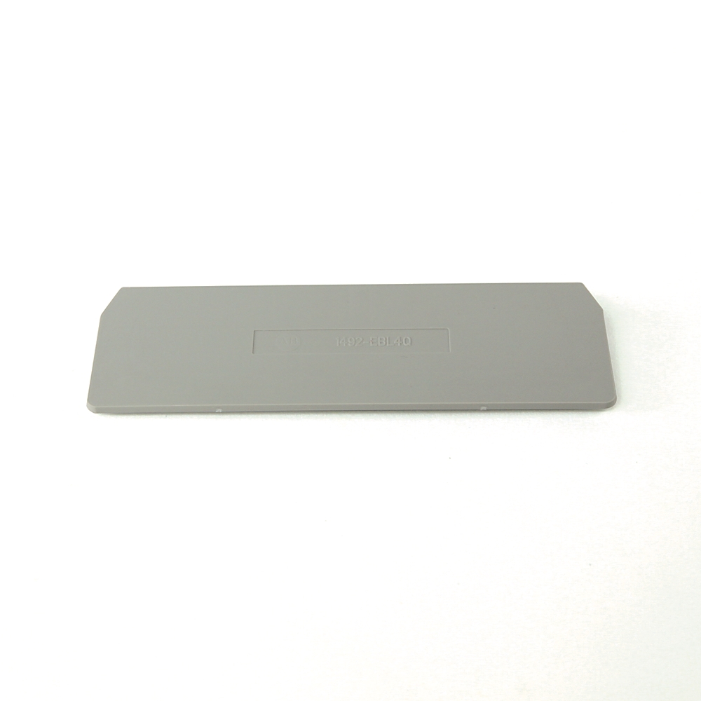 Product image for Barrier end for spring clamp terminal block grey 0.08x1.37x4.13"