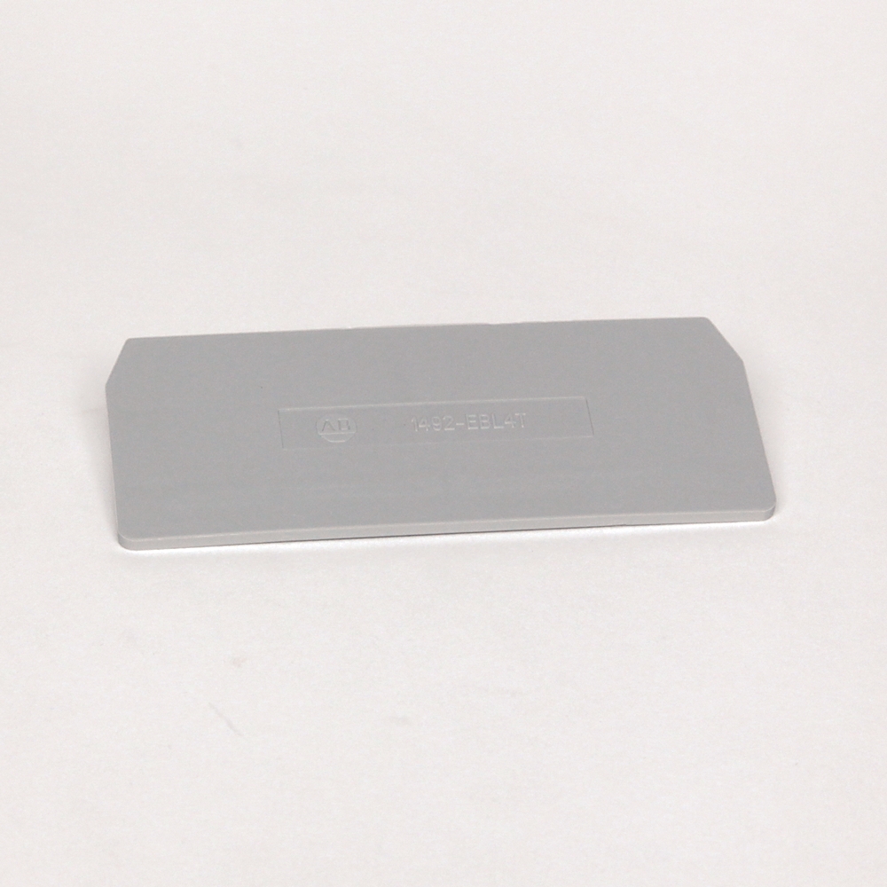 Product image for Barrier end for spring clamp terminal block yellow 0.08x1.37x3.31"