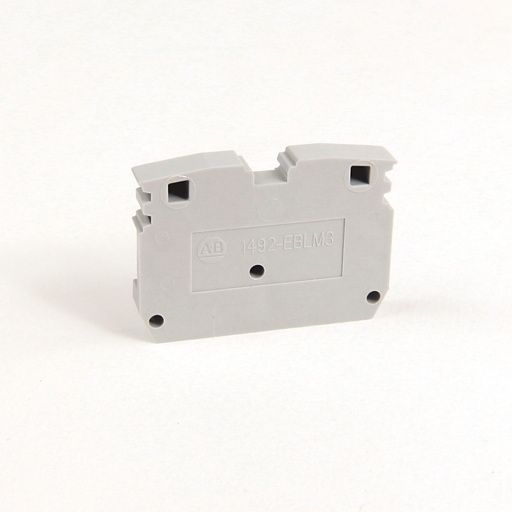 Product image for Barrier end for spring clamp terminal block grey 0.2x0.94x1.31"
