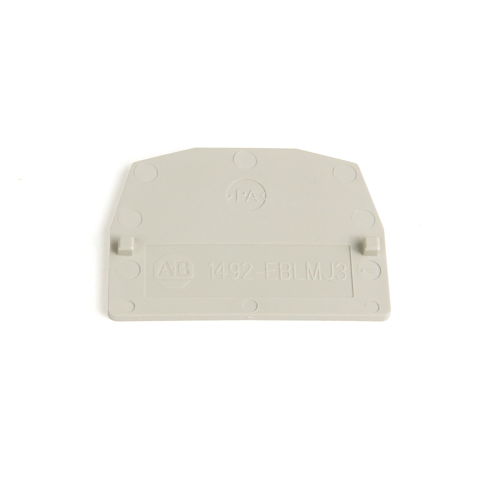 Product image for Barrier end for spring clamp terminal block grey 0.06x0.97x1.38"