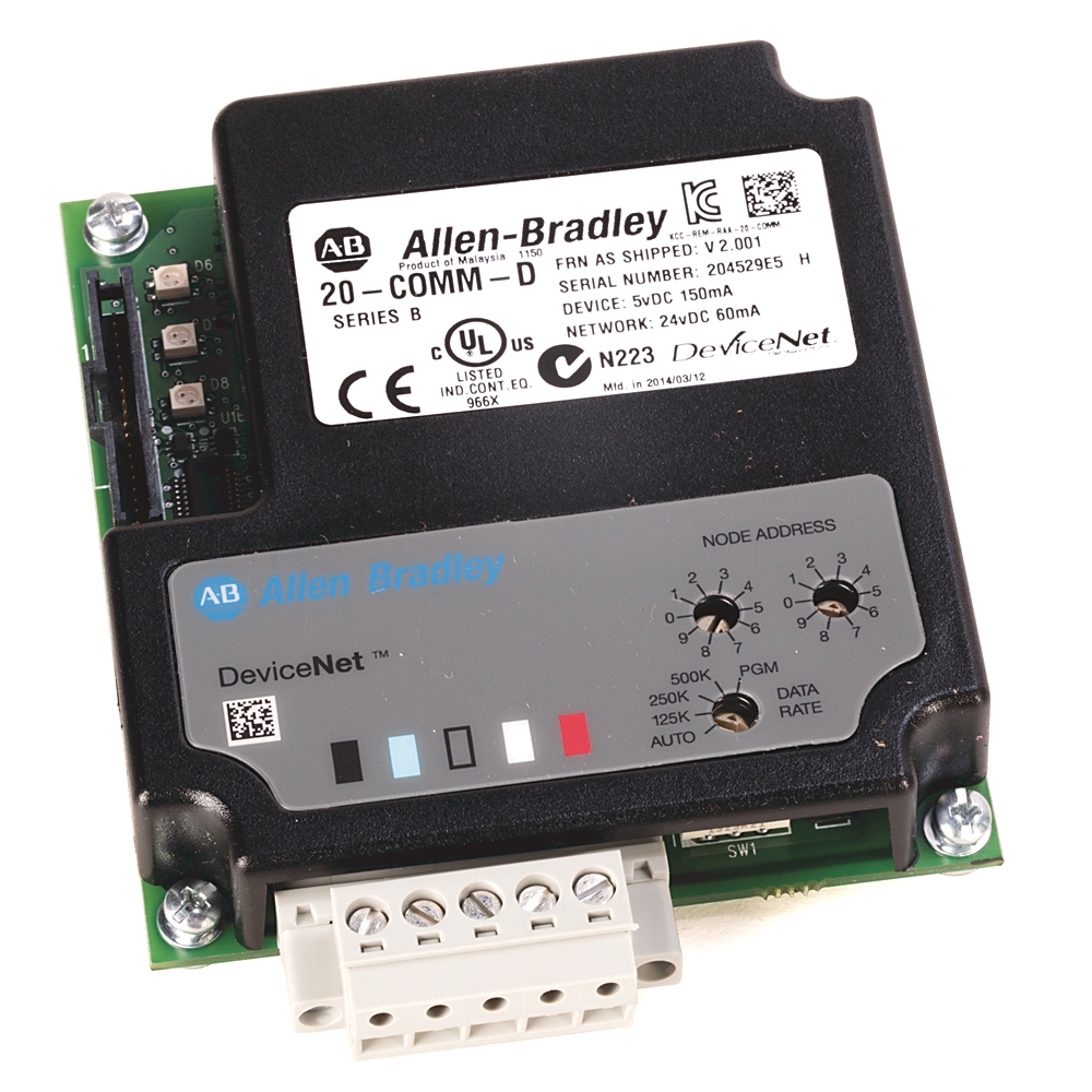 Product image for ABRA 20-COMM-D DEVICENET COMMUNIC ADAPTER FOR POWERFLEX70/700/700H & POWERFLEX700S VFD'S