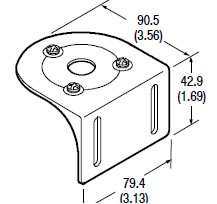 Product image for Bracket mounting right angle plated zinc