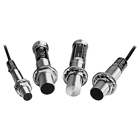 Product image for ABRA 871T-G8B18 PROXIMITY SENSOR, 2-WIRE AC, 18MM DIAMETER, UNSHIELDED, TUBULAR STAINLESS STEEL, 8MM SENSING DISTANCE, N.O. OUTPUT, PVC CABLE
