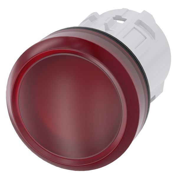 Product image for Light indicator round plastic smooth lens red