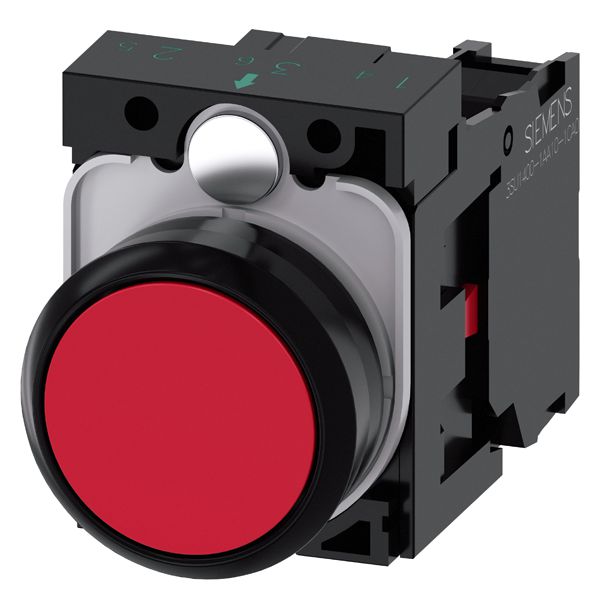 Product image for PUSHBUTTON, MOM, RED, FLUSH