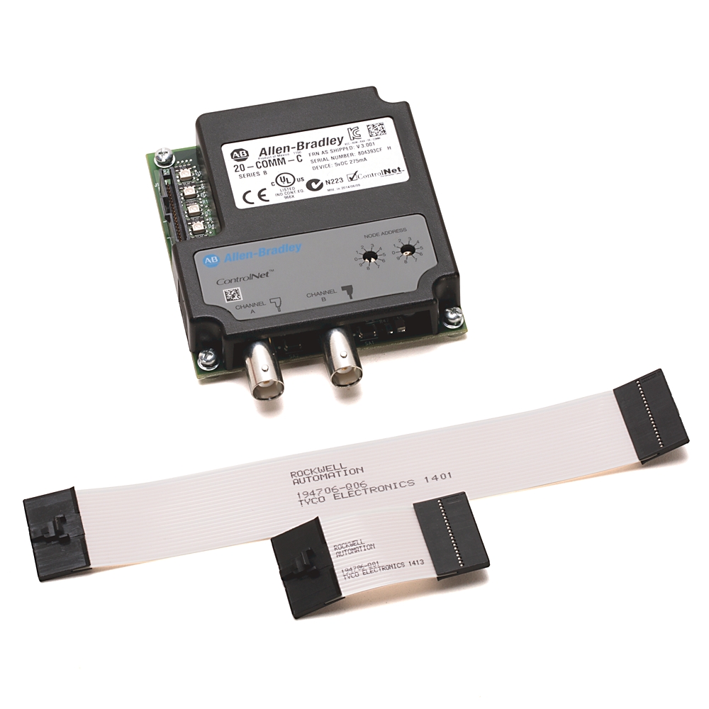 Product image for ABRA 20-COMM-C CONTROLNET COMMUNIC ADAPTER FOR POWERFLEX70/700/700H & POWERFLEX700S VFD'S