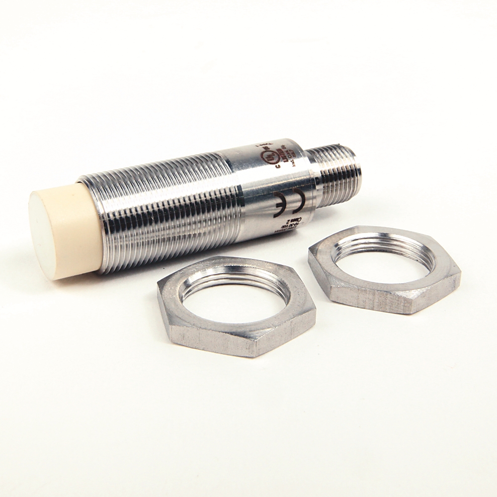 Product image for ABRA 871TS-N12BN18-D4 PROXIMITY SENSOR, 18MM DIAMETER, THREADED STAINLESS STEEL 316L BARREL, 12MM SENSING DISTANCE, UNSHIELDED, N.O. AND N. C., SINK (NPN), MICRO QD (DC)