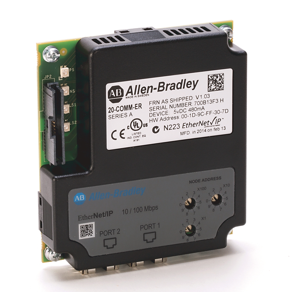 Product image for ABRA 20-COMM-ER ADAPTER DUALPORT ETHERNET IP
