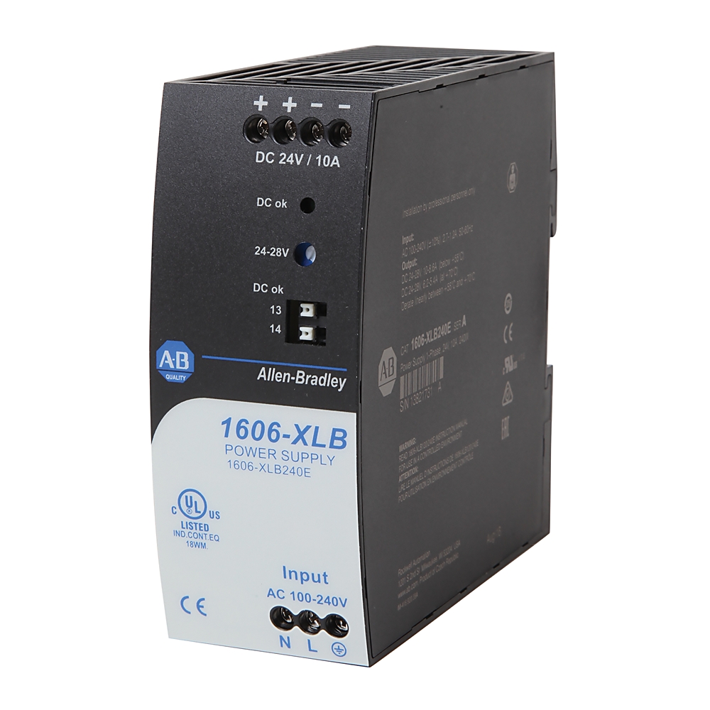 Product image for ABRA 1606-XLB240E POWER SUPPLY 10A 120V- 240VAC INPUT 24VDC OUTPUT