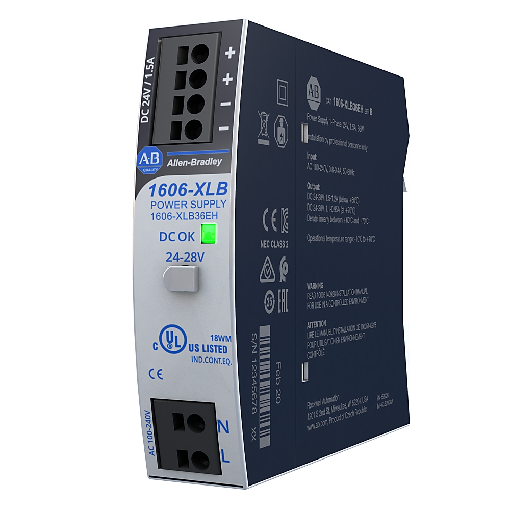 Product image for ABRA 1606-XLB36EH XLB POWER SUPPLY 36W 24VDC 1.3A