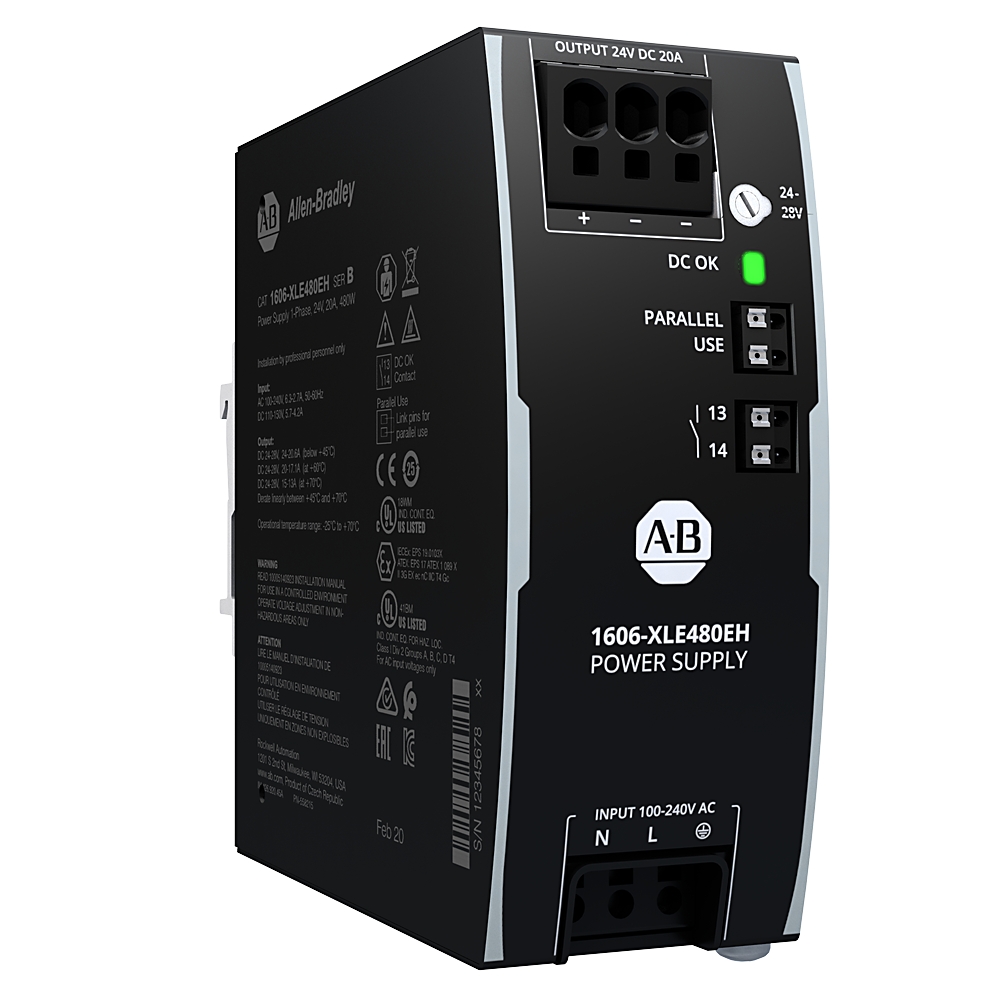 Product image for XLE POWER SUPPLY 480W 24VDC 20A