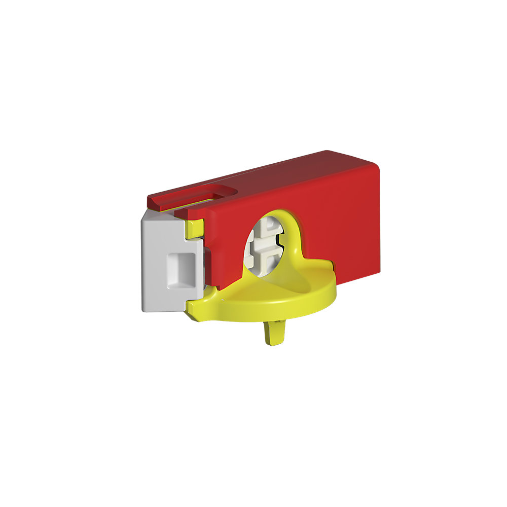 Product image for ABRA 140MT-C-KRY RED/YELLOW LOCKABLE OPERATING KNOB