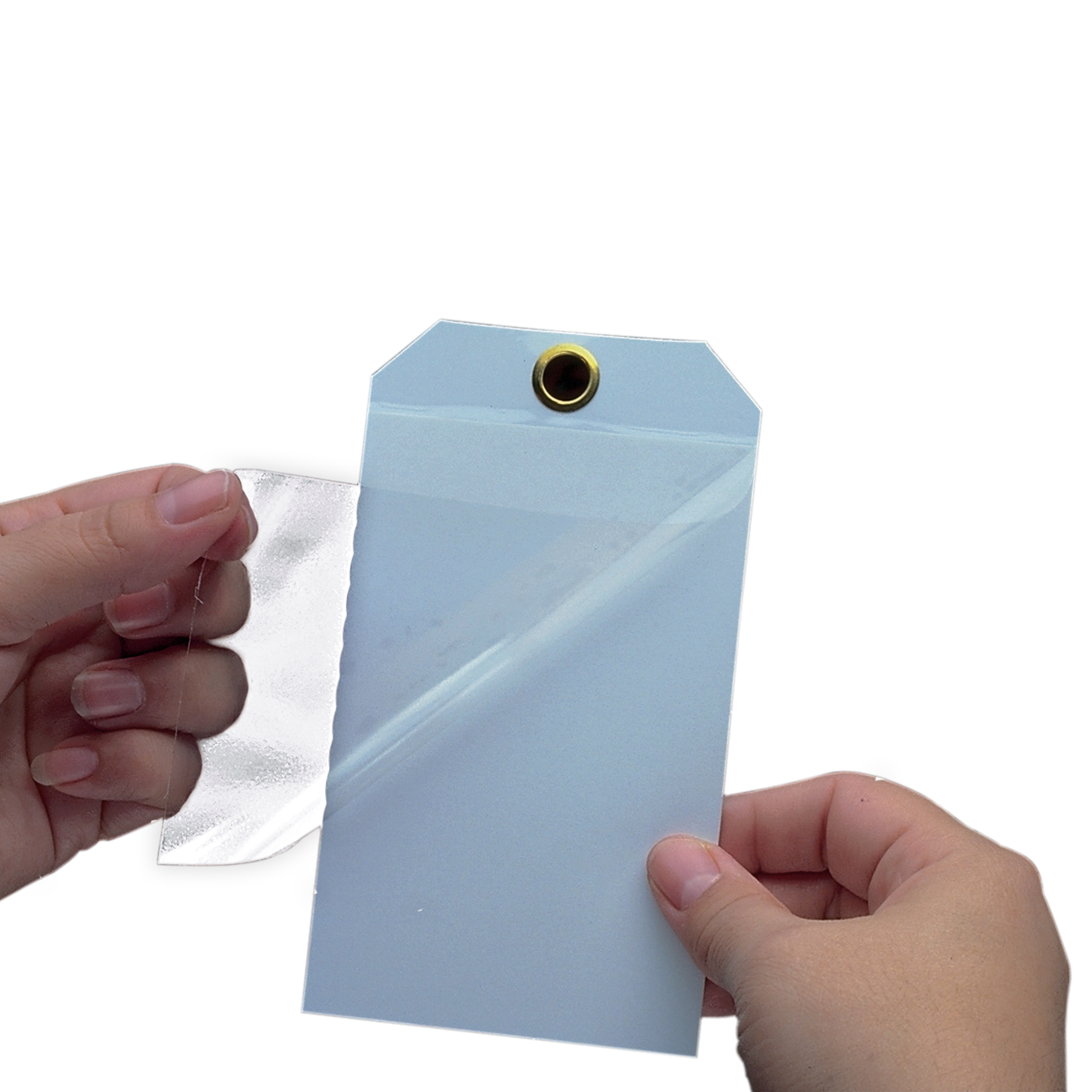 Product image for PST-4 ID Tag, Semi Rigid Vinyl with Polyester, White, 5.75"x3.5", PK1