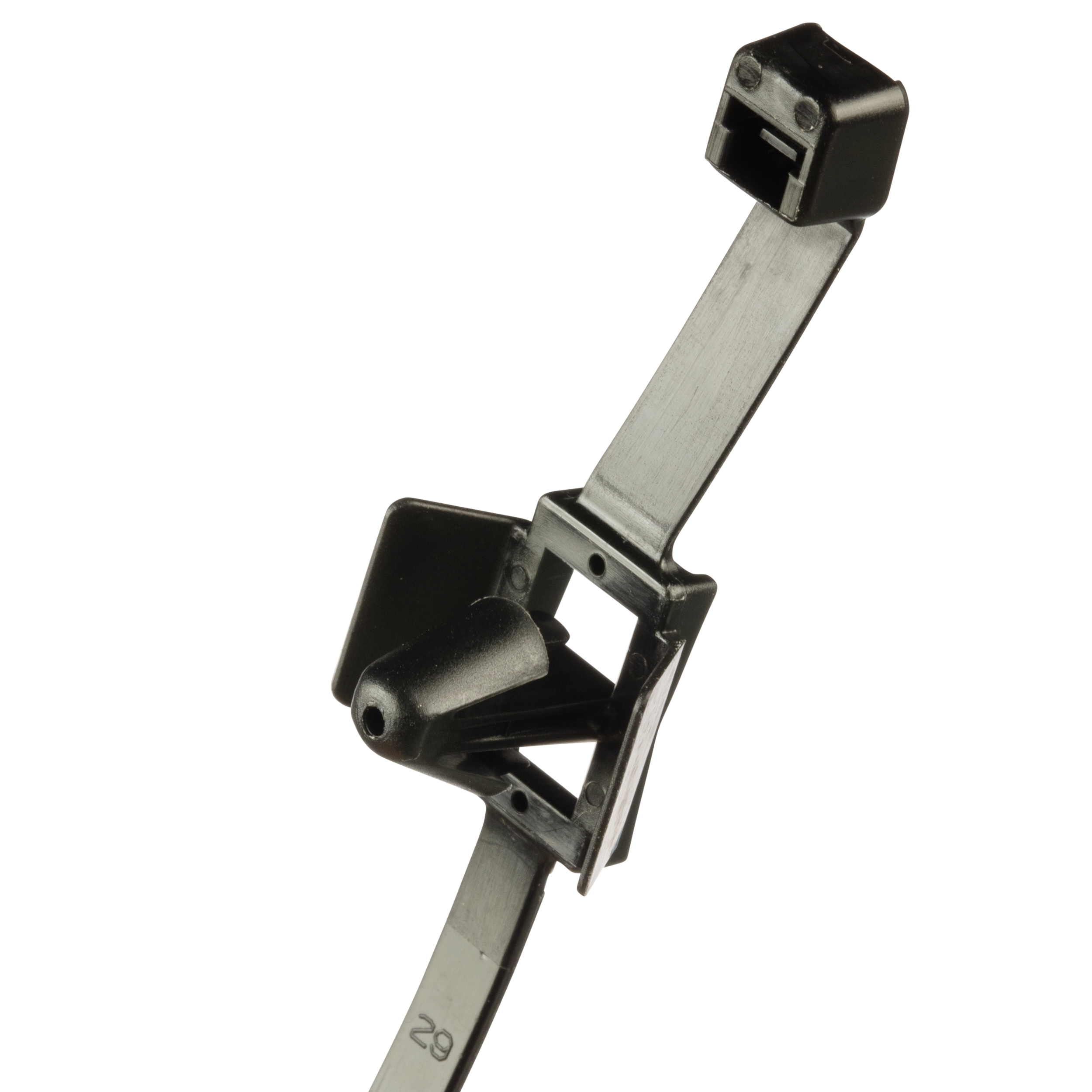 Product image for Pan-Ty® PLWP50SC-D30 Wing Push Mount Tie, Std, Blk, High Heat PA6.6, 8.2"L,
