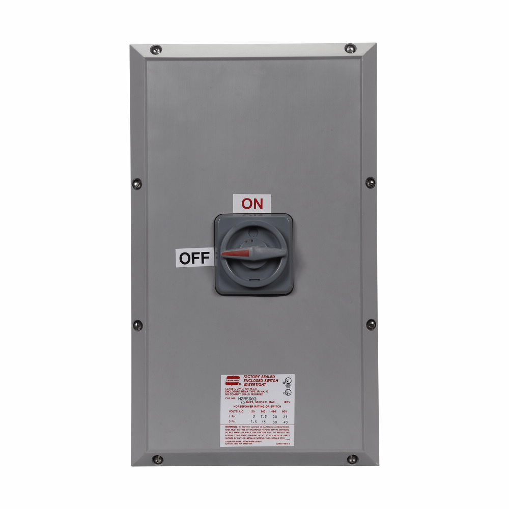Product image for N2RS ENCL SWTCH HEAVY DUTY 1 1/2 3P