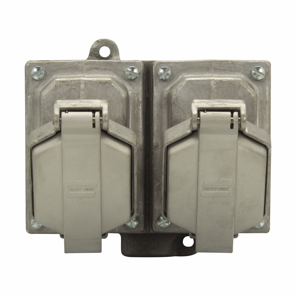 Product image for 20A 125V DE DL GANG RCPT ASSY 3/4