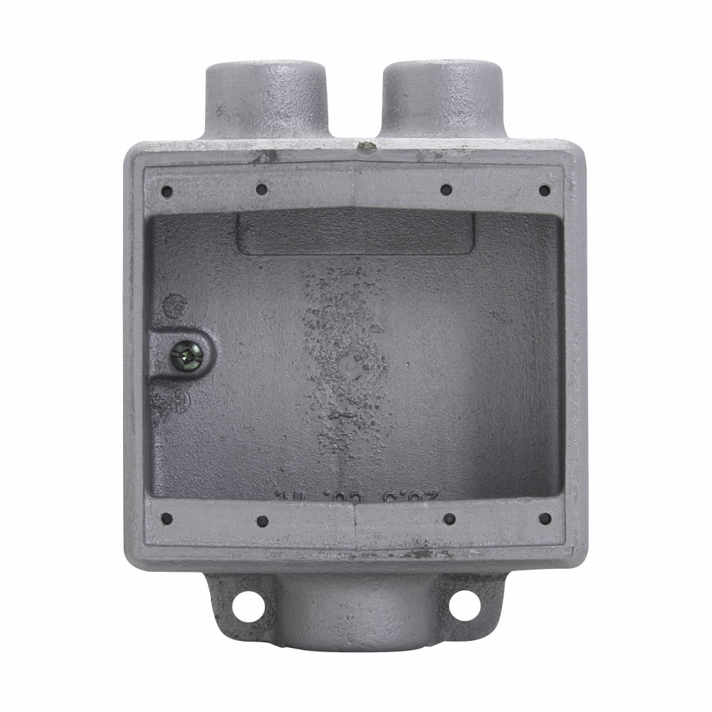 Product image for 3/4 NPT IRON FS BX TWO GNG MTG LUGS