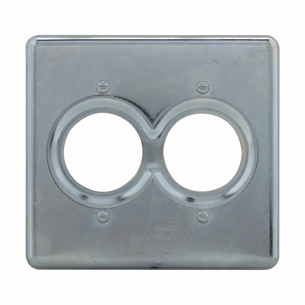 Product image for 2 GNG SHT STEEL 2W3P ROUND FLUSH MNT CVR