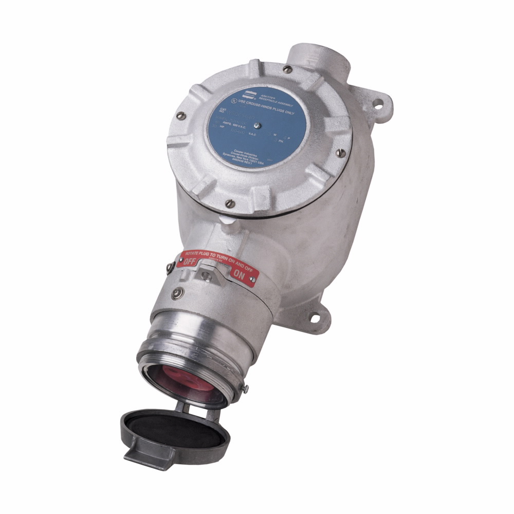 Product image for Receptacle 4P3W 600V 60A 1-1/2in hub