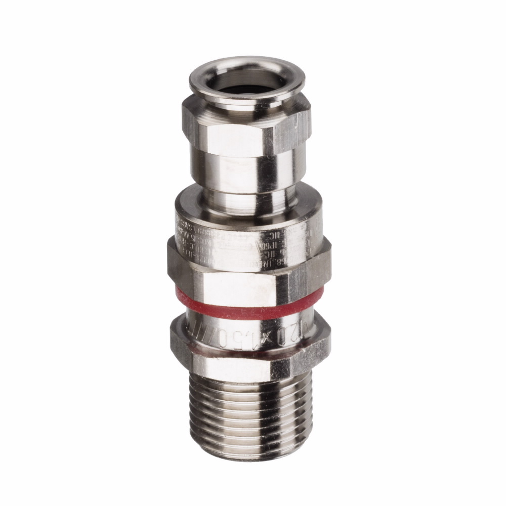 Product image for BARRIER NON ARM GLAND IP66/68 NI PL NPT 1/2 IN