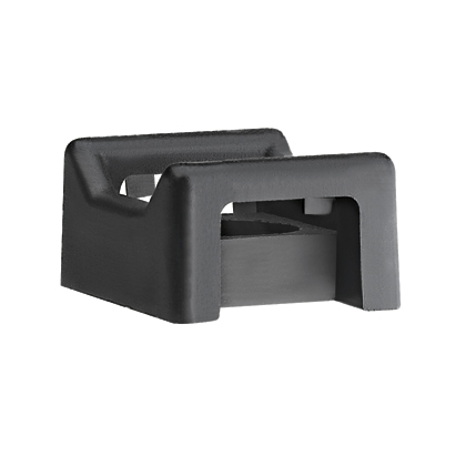 Product image for Hyper-V™ HVTM-06-C0 Cable Tie Mount, Black, UV PA 6.6, Screw, 0.81x0.68", PK100