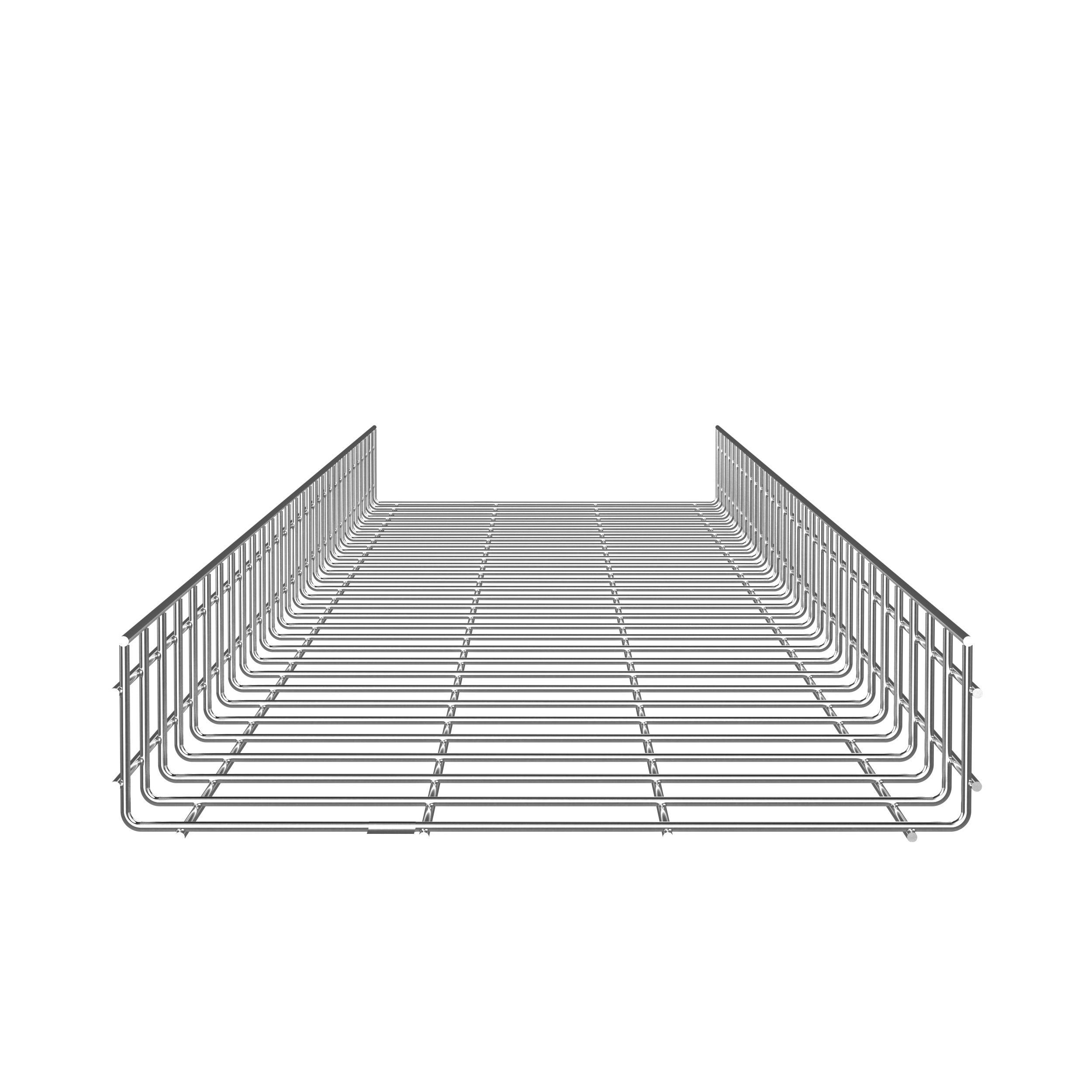 Product image for Wire Basket 4" H x 18" W, Electro Zinc