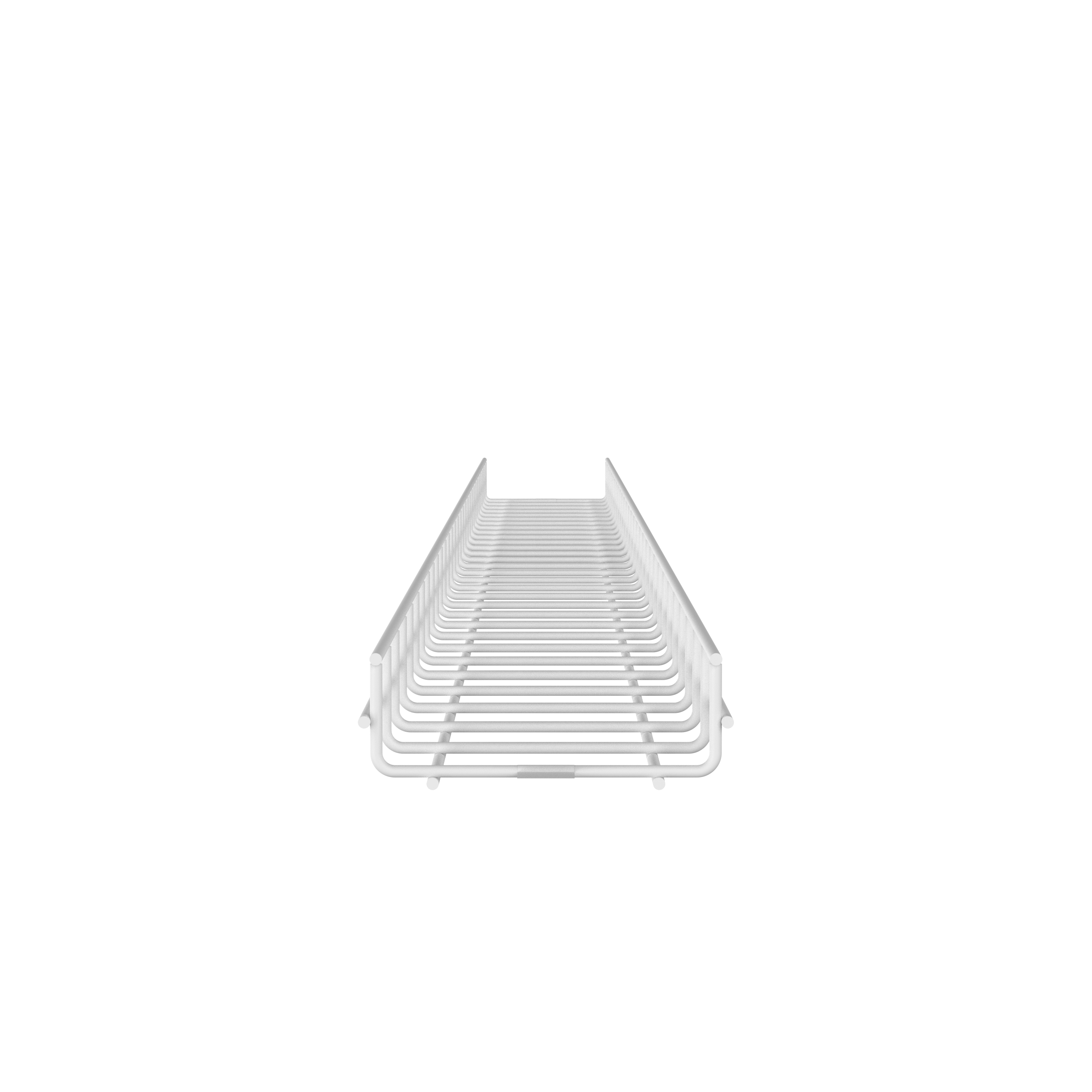 Product image for Wire Basket 2" H x 6" W, White Powdered Coated
