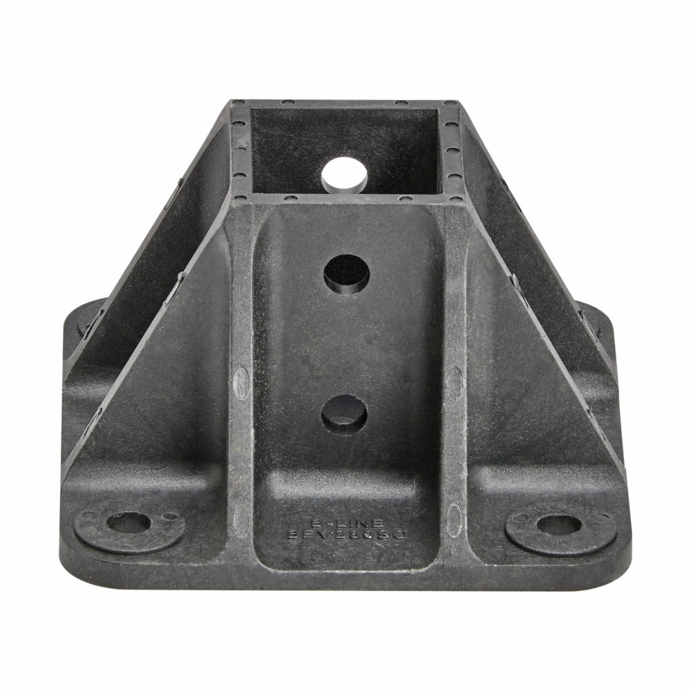 Product image for POST BASE, 5"X5"X3", FIBERGLASS