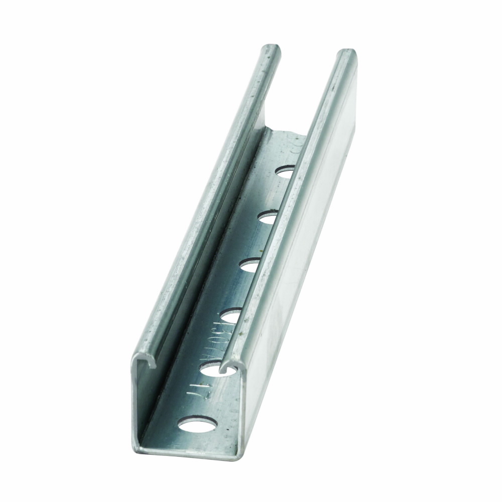 Product image for CHNL, 1 5/8" X 1 5/8", 9/16" DIA HOLES, 1 7/8" CNTRS, 12 GA