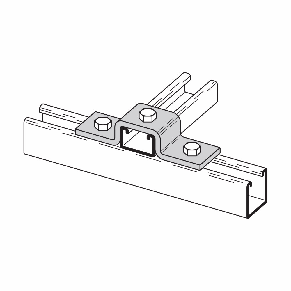 Product image for THREE HOLE U-SPT, ZN PLTD