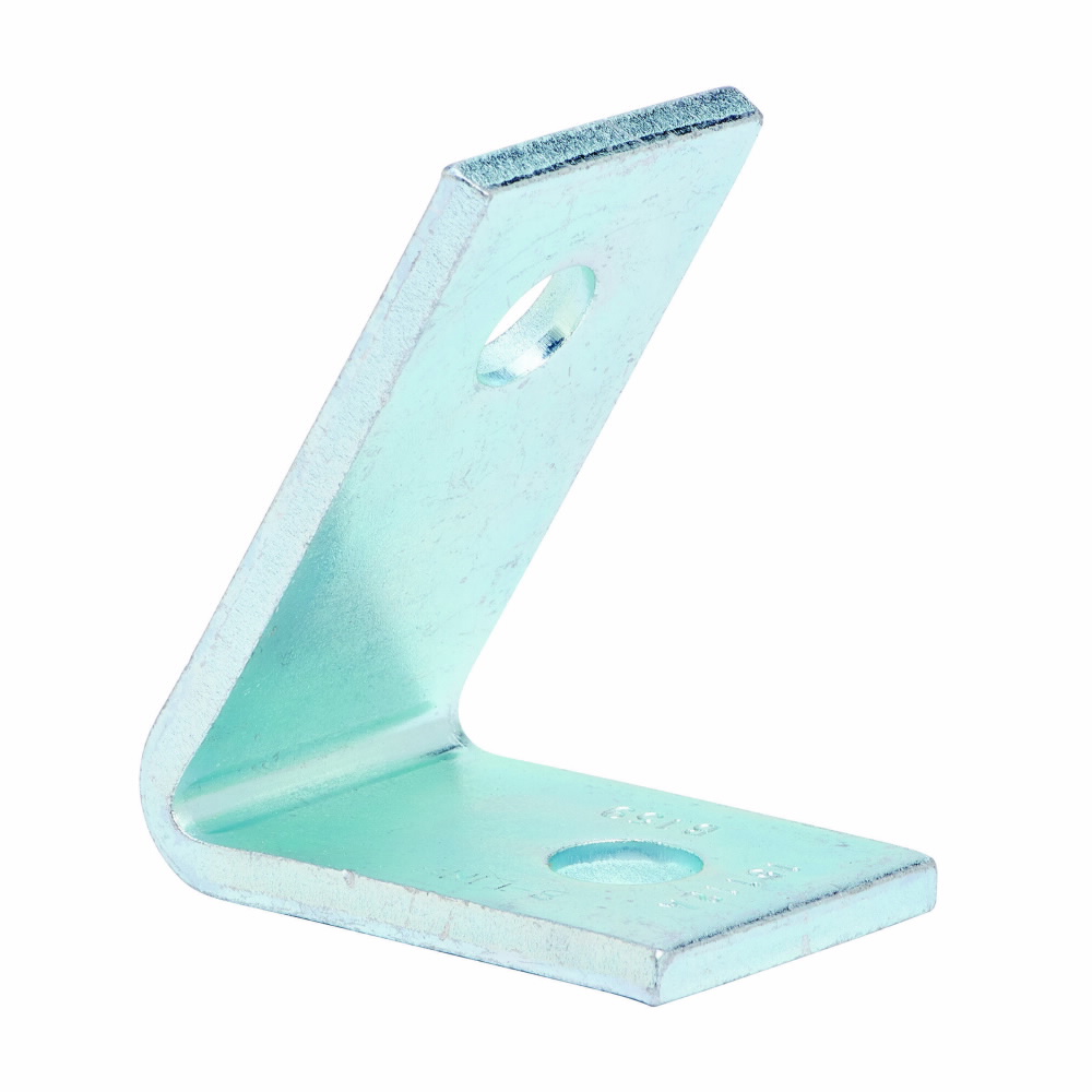 Product image for TWO HOLE C AGL, 60 DEG, ZN PLTD