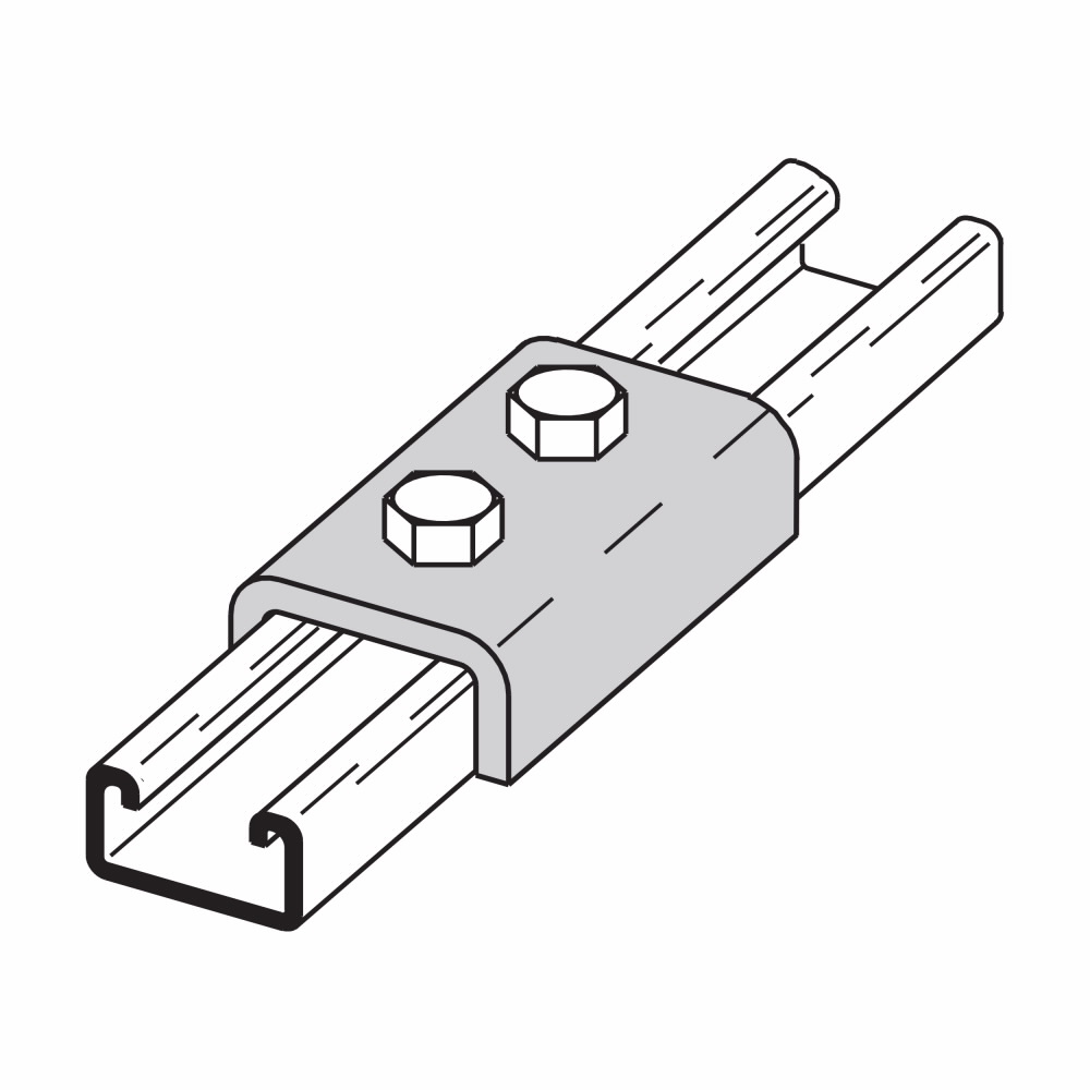 Product image for TWO HOLE SPLICE CLEVIS B52 CHNL, ZN PLTD