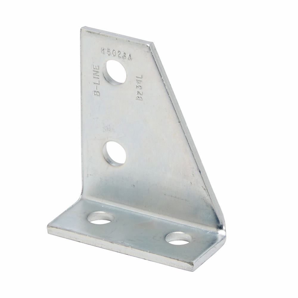 Product image for FOUR HOLE CORNER GUSSET, RIGHT HAND, ZN PLTD
