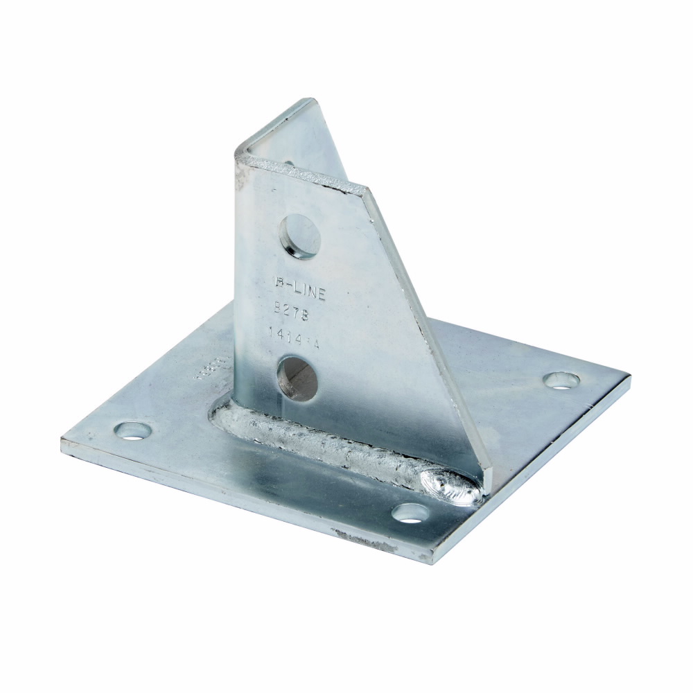 Product image for POST BASE 1 5/8" X 1 5/8" CHNL, 5" X 5"X3 1/2" BASE, HOT D