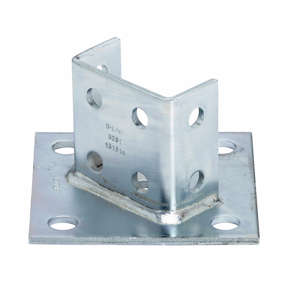 Product image for POST BASE 1 5/8" X 1 5/8" SIDE BY SIDE CHNL,6" X 6" X 3 1/2