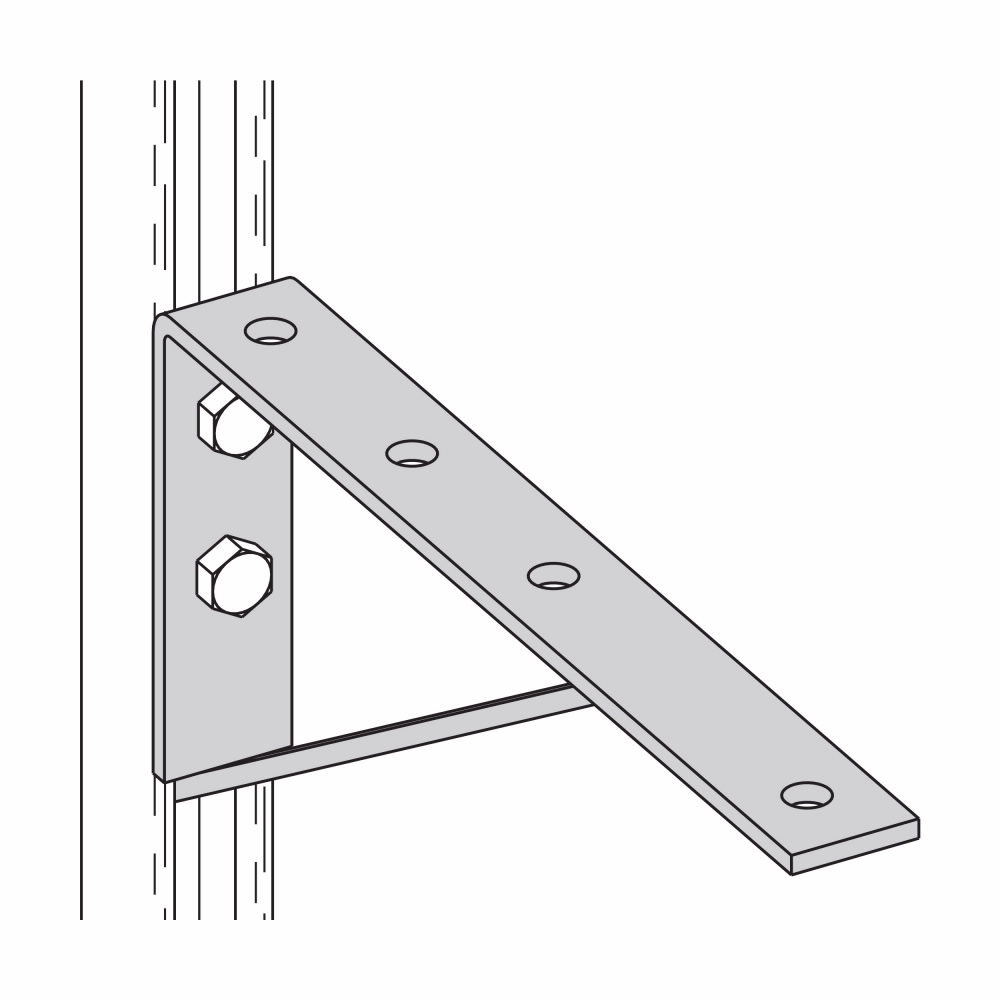 Product image for BRKT, 14 1/2", ZN PLTD