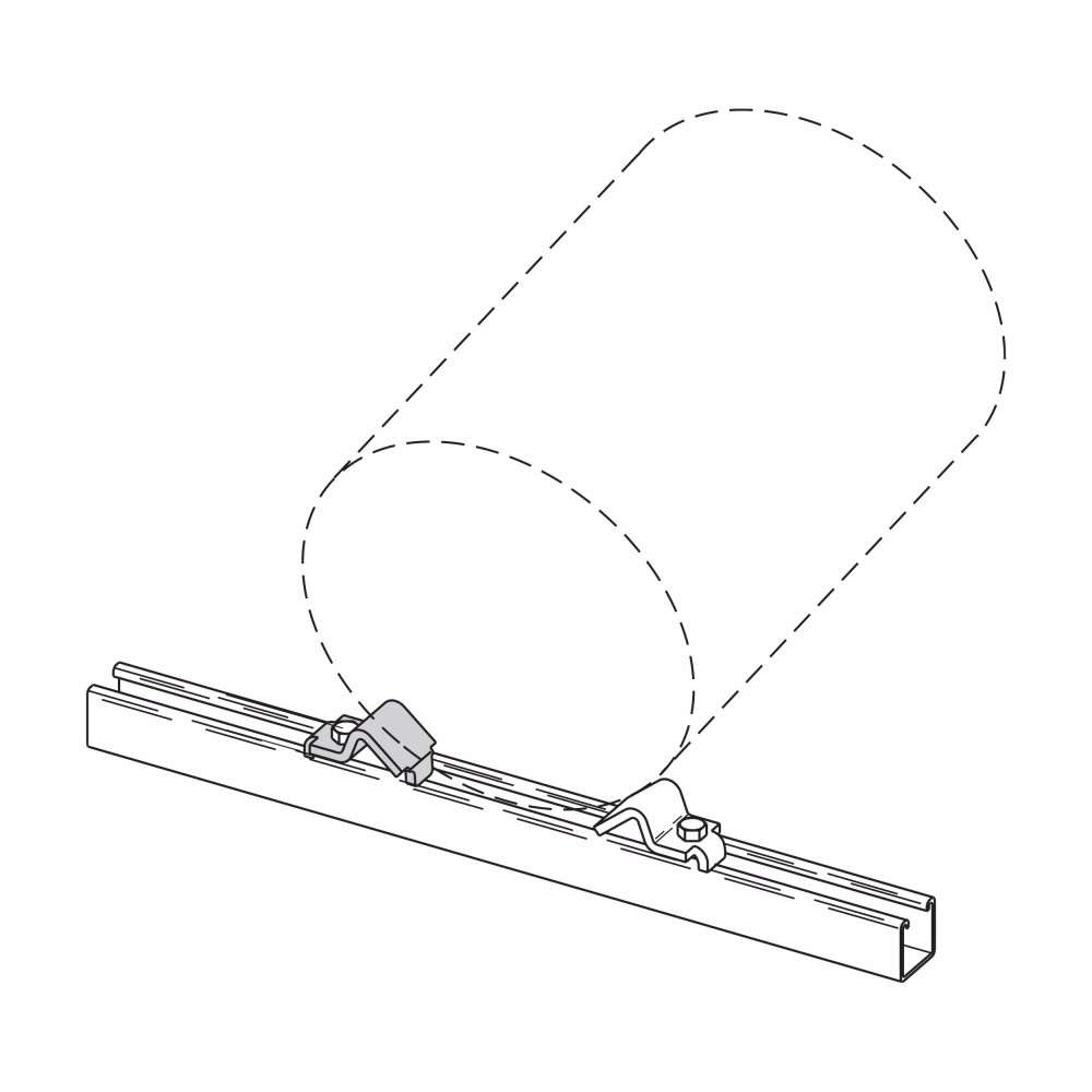 Product image for PIPE BLOCK, 2" TO 8" PIPE, ZN PLTD