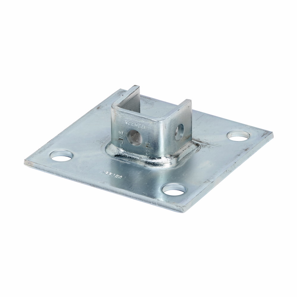 Product image for POST BASE 1 5/8" X 1 5/8" CHNL, 6" X 6" X 1 5/8" BASE, SQU