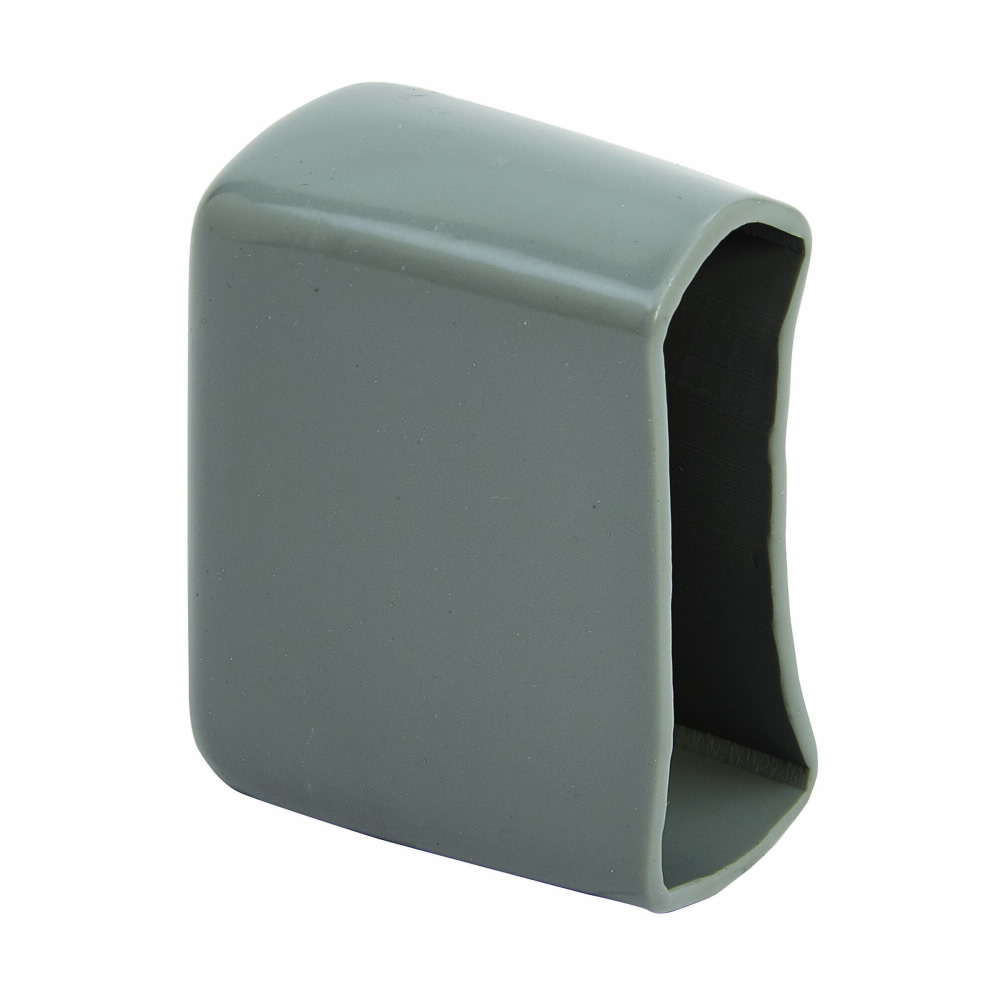 Product image for PLASTIC END CAP 13/16" X 1 5/8" CHNL (B52), GRY