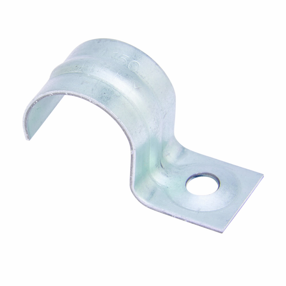 Product image for 1 1/2"-ONE HOLE RIGID CONDUIT/PIPE STRAP, 1 1/2", ZN PLTD