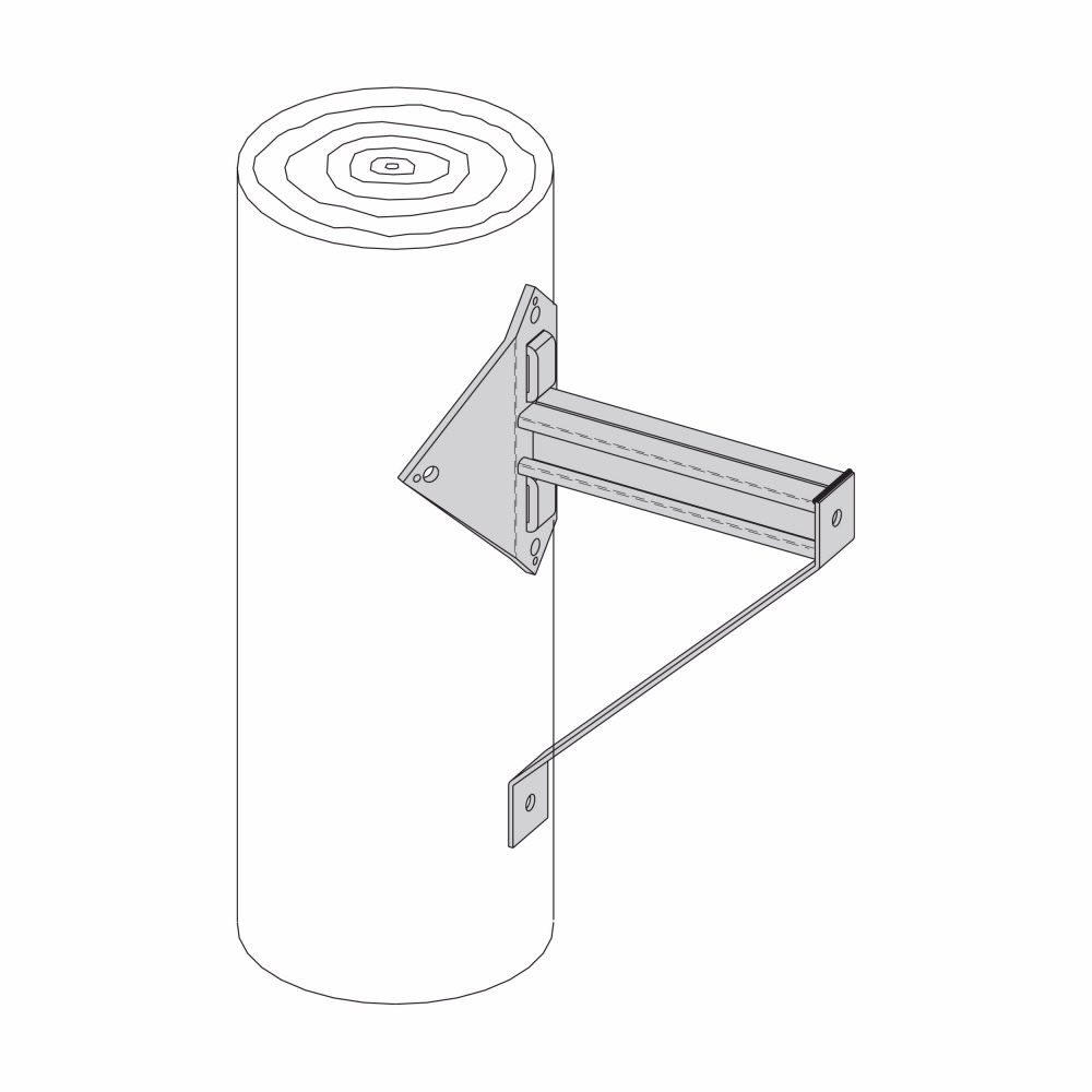 Product image for UTILITY POLE BRKT, 12" DEPTH, HD GLVD