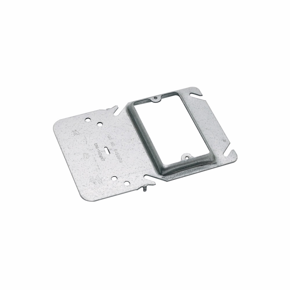Product image for UNI-MOUNT BOX SPT CVR PLT MOUNTING BRKT, SGL GANG, 1/2" DRY