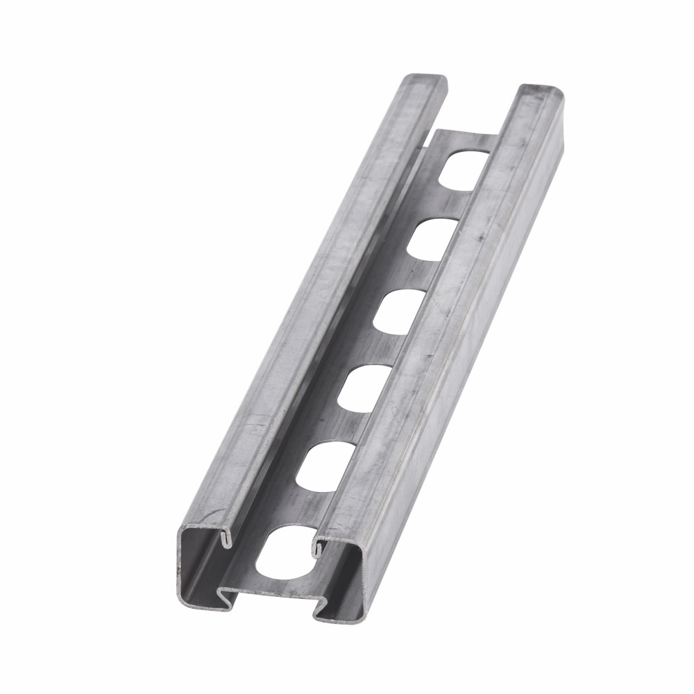 Product image for 4D CHNL, 1" X 2", 5/8" X 1 1/4" SLOTTED HOLES, 18 GA, 120-