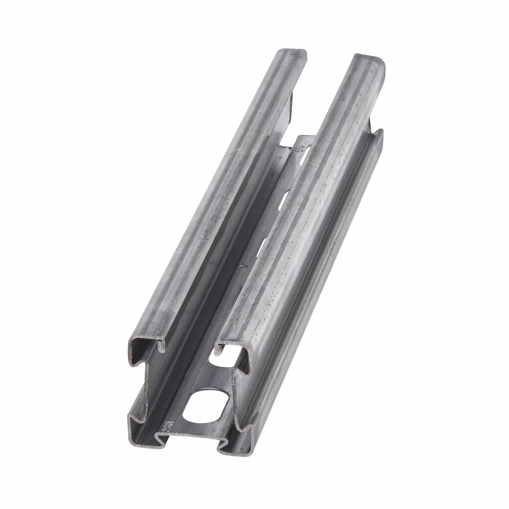 Product image for 4D CHNL, 2" X 2", 5/8" X 1 1/4" SLOTTED HOLES, 18 GA, 120-