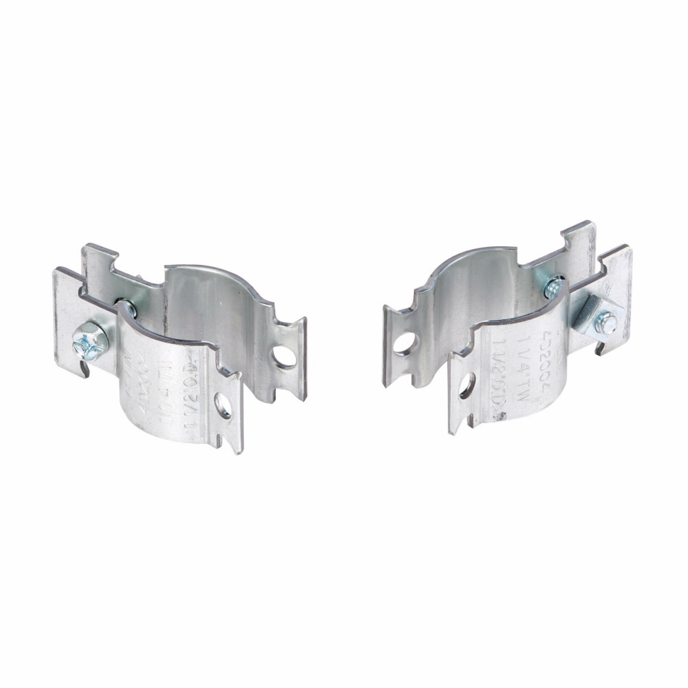 Product image for 4D PIPE/CONDUIT CLAMP, PRE-ASM, THINWALL (EMT), 1 1/4", ZI