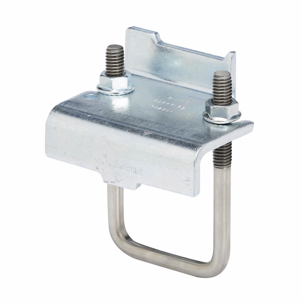 Product image for BM CLAMP, 3/4" MAX FLANGE, 1 5/8" TO 2" HIGH CHNL, ZN