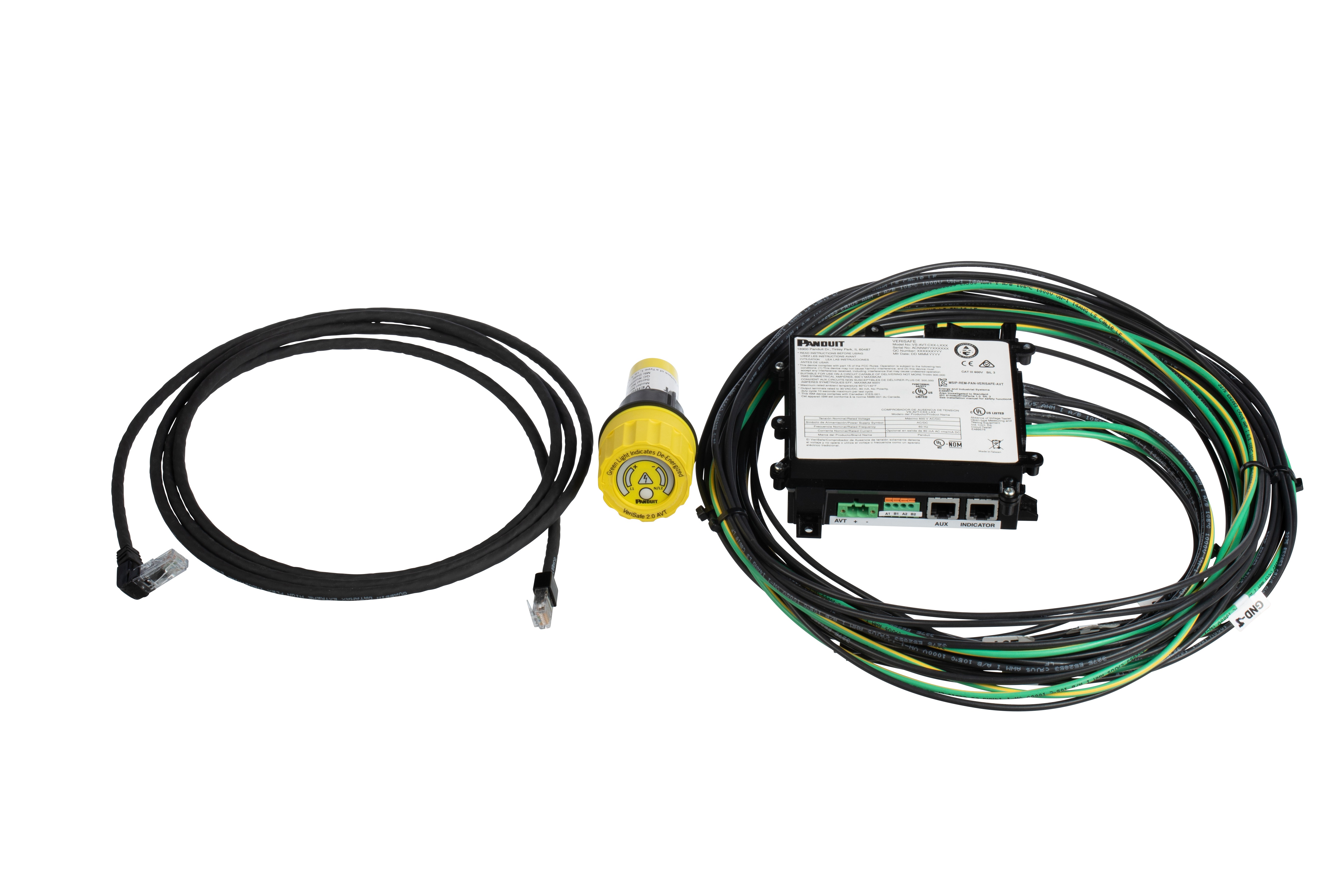 Product image for VeriSafe 2.0 AVT 1P, 2' (0.6m) system cable, Battery Indicator