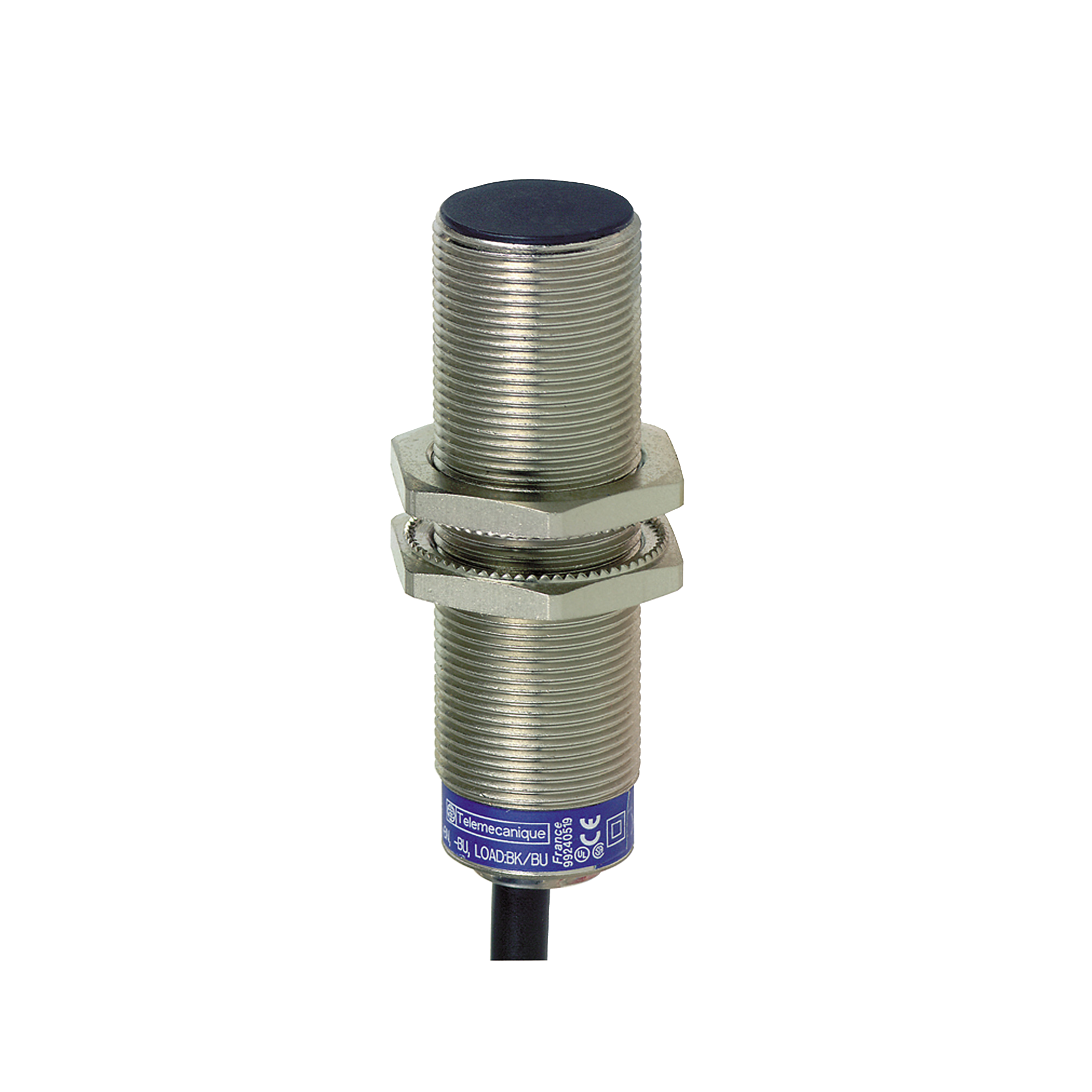 Product image for INDUCTIVE PROXIMITY SENSORS XS, INDUCTIVE SENSOR XS6 M18, L62MM, BRASS, SN8MM, 12...48 VDC, CABLE 2 M