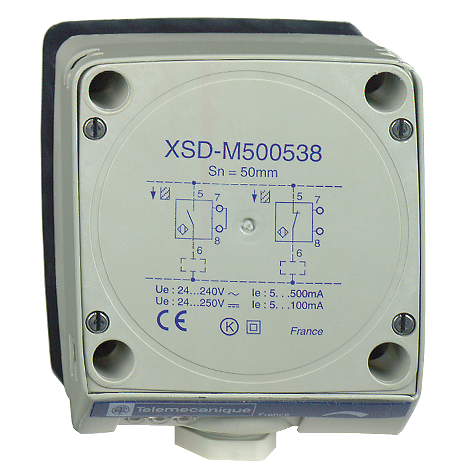 Product image for INDUCTIVE PROXIMITY SENSORS XS, INDUCTIVE SENSOR XSD 80X80X40, PLASTIC, SN60MM, 24...240VAC/DC, TERMINALS