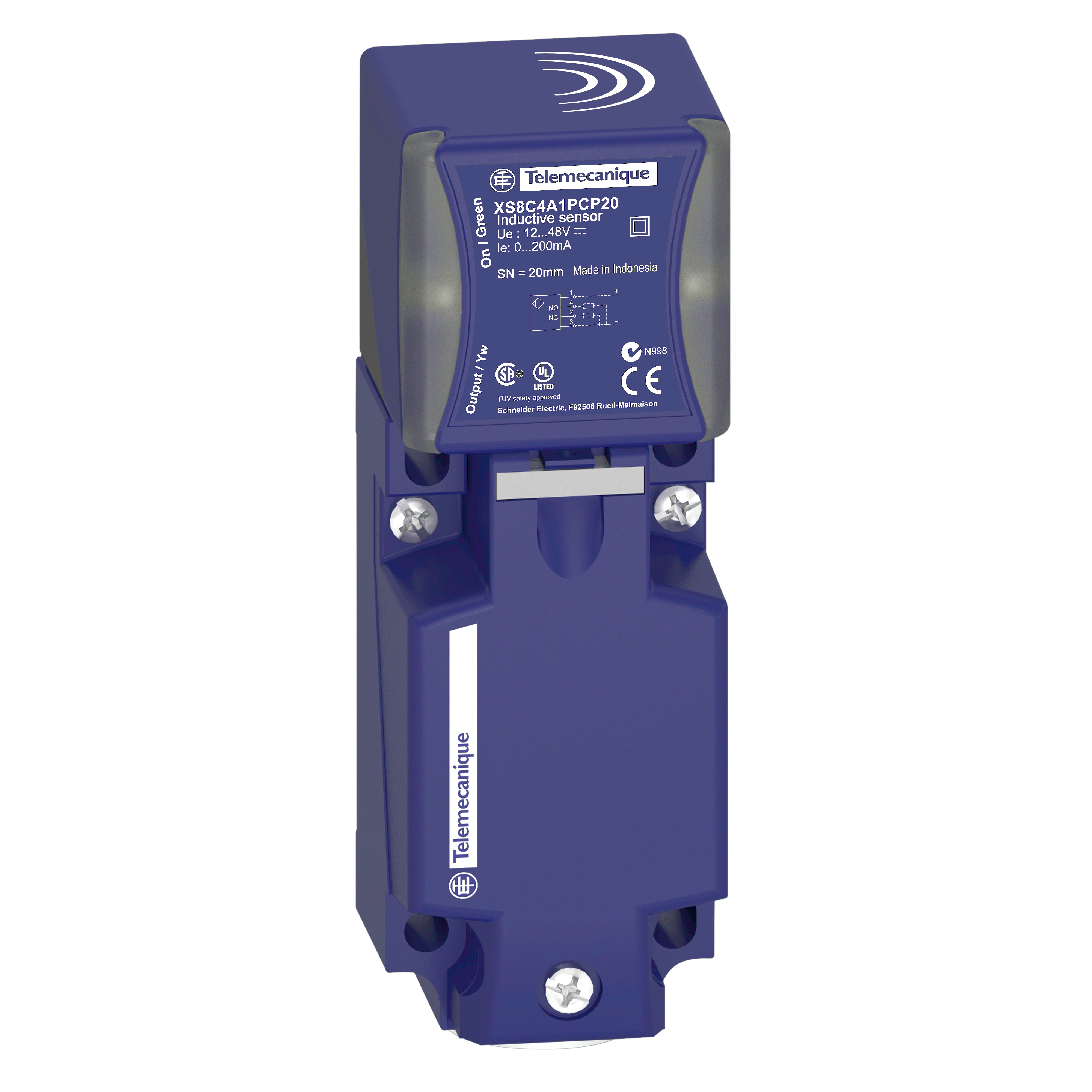 Product image for INDUCTIVE PROXIMITY SENSORS XS, INDUCTIVE SENSOR XS7 40X40X117, PBT, SN15 MM, 24...240VAC/DC, TERMINALS